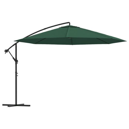 137.8" Cantilever Garden Parasol, Terracotta, Aluminum Pole