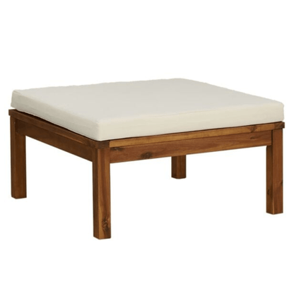 Cream Cushion Garden Lounge Set – Solid Acacia Wood, Large Modular Design